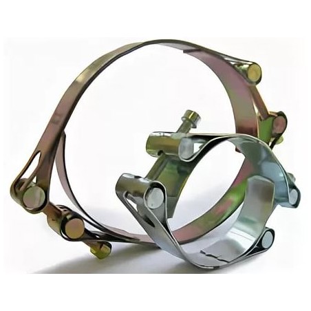 Хомут ленточный двухболтовый 250-260 W1 оцинкованная сталь 2.2 250-260/20 ГОСТ 28191-89