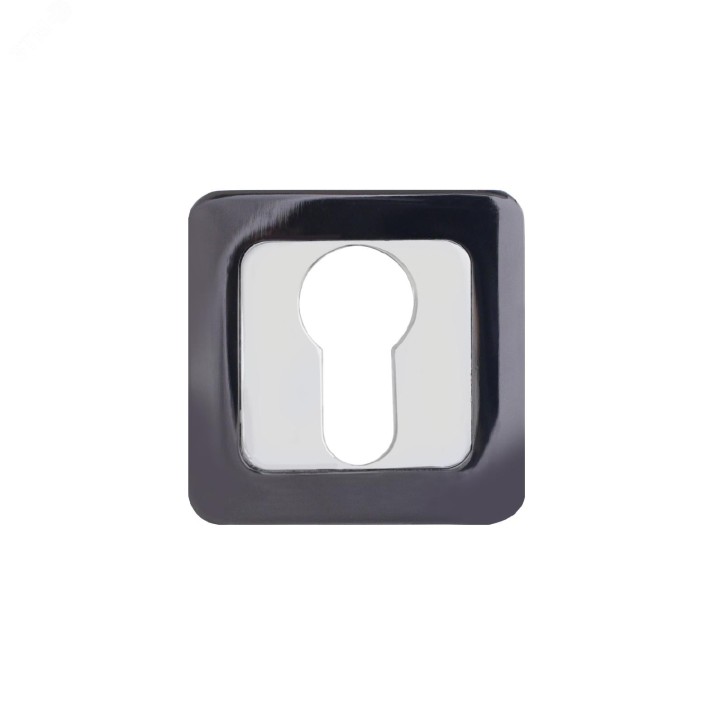 Накладка декоративная (комплект) под цилиндровый механизм замка, АЛЛЮР АРТ ET-S1 BT/CP (42142) черны