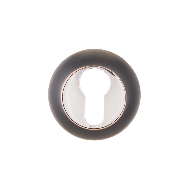 Накладка декоративная (комплект) под цилиндровый механизм замка, АЛЛЮР АРТ ET-R1 ORB (3252 тёмная ме