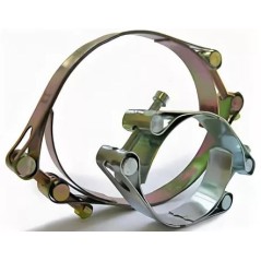Хомут ленточный двухболтовый 65-75 W1 оцинкованная сталь 2.2 65-75/20 ГОСТ 28191-89