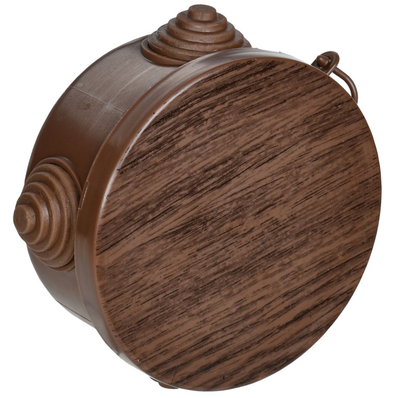 Коробка распределительная КМ 65х40мм для наружного монтажа IP54 4 вв. дуб