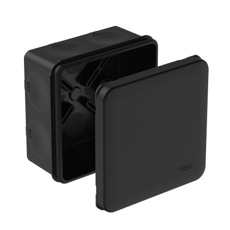 MultiBox Коробка распределительная с мембранными вводами IP66 85х85х42 Черная (со стикером) под пист