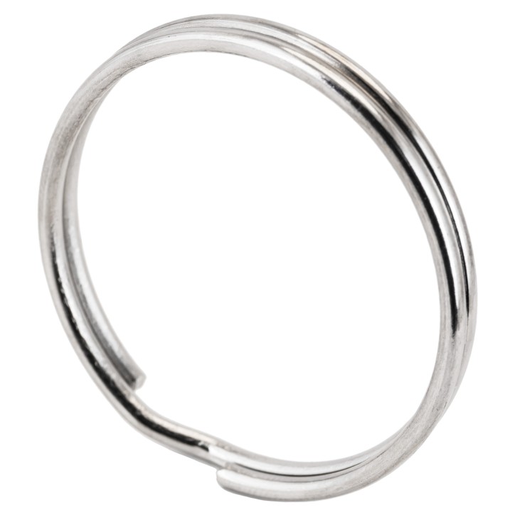 Кольцо для ключей из никелированной стали большое d-40мм, Аллюр Кольцо для ключей из никелированной стали большое d-40мм, Аллюр