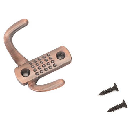 Крючок-вешалка двухрожковый, СТАНДАРТ 212 B AC старая медь