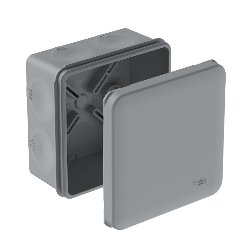 MultiBox Коробка распределительная с мембранными вводами IP66 85х85х42 Серая (со стикером) под писто