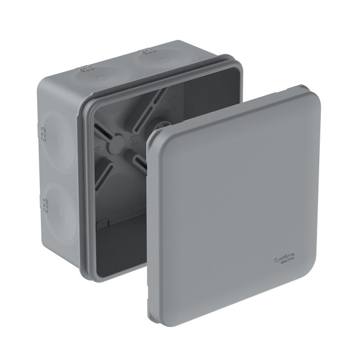 MultiBox Коробка распределительная с мембранными вводами IP66 85х85х42 Серая (со стикером) под писто