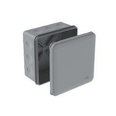 MultiBox Коробка распределительная с мембранными вводами IP66 100х100х50 Серая (со стикером) под пис